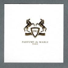 Carte publicitaire - advertising card - Parfums De Marly  recto verso