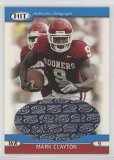2005 SAGE Hit Auto Blue Mark Clayton #A9 Auto 14kb
