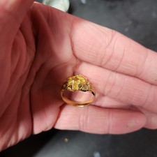 Fake Gold Ring Party Jewelry Size 8
