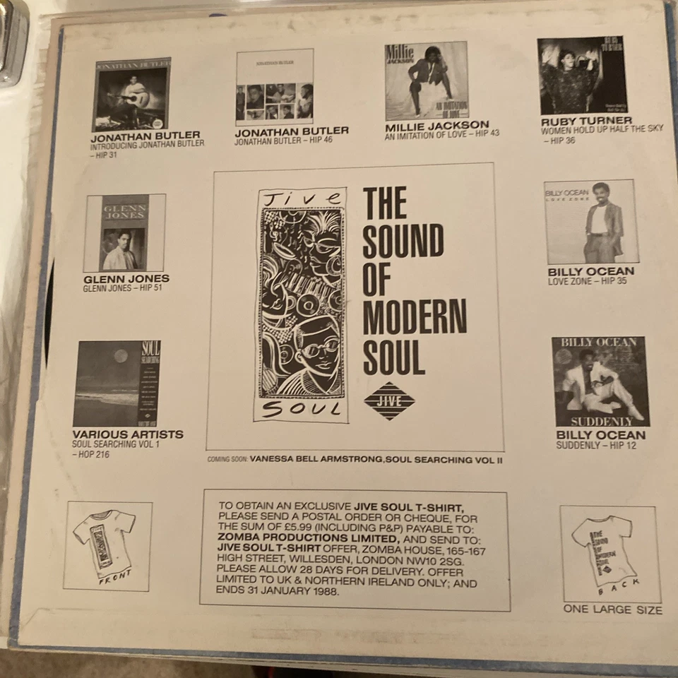 Glenn Jones Self-Titled 12" Vinyl LP Funk Soul 1987 HIP51 - Image 3 of 4