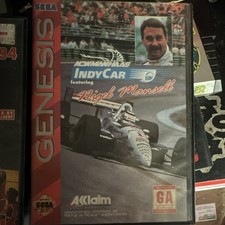 Newman Haas IndyCar Sega Genesis w/ Case & Manual Acclaim Racing Sports