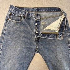 Vtg Levis 501 Jeans Mens Light Straight Made In USA 32/29 Button Fly