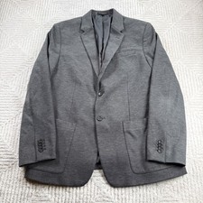 Banana Republic Blazer Mens 44R Grey Slim Fit Sport Coat Knit Preppy Old Money