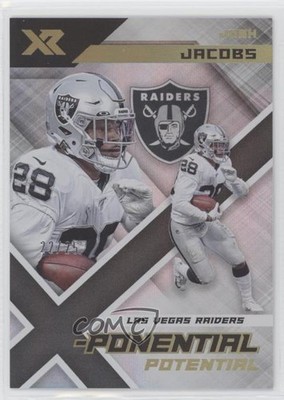 2020 Panini XR X-Ponential Potential White 22/25 Josh Jacobs #6 0ld5