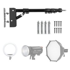 Ring Light Wall Mount Adjustable 43"/110cm Boom Arm Stand for Photography Lig...