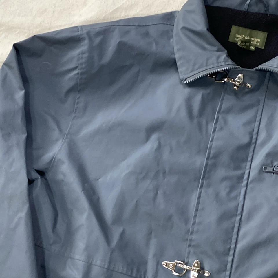 Chaqueta de Lluvia Smith & Hawken Para Hombre XL Gris Forrada de Vellón Con Capucha Bolsillos Frontales con Cremallera Foto 4 de 4