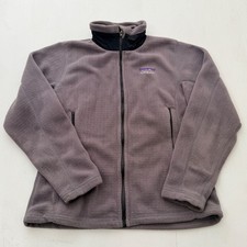 Patagonia Womens Synchilla Full Zip Fleece Jacket Gray Mock Neck XS Made in USA