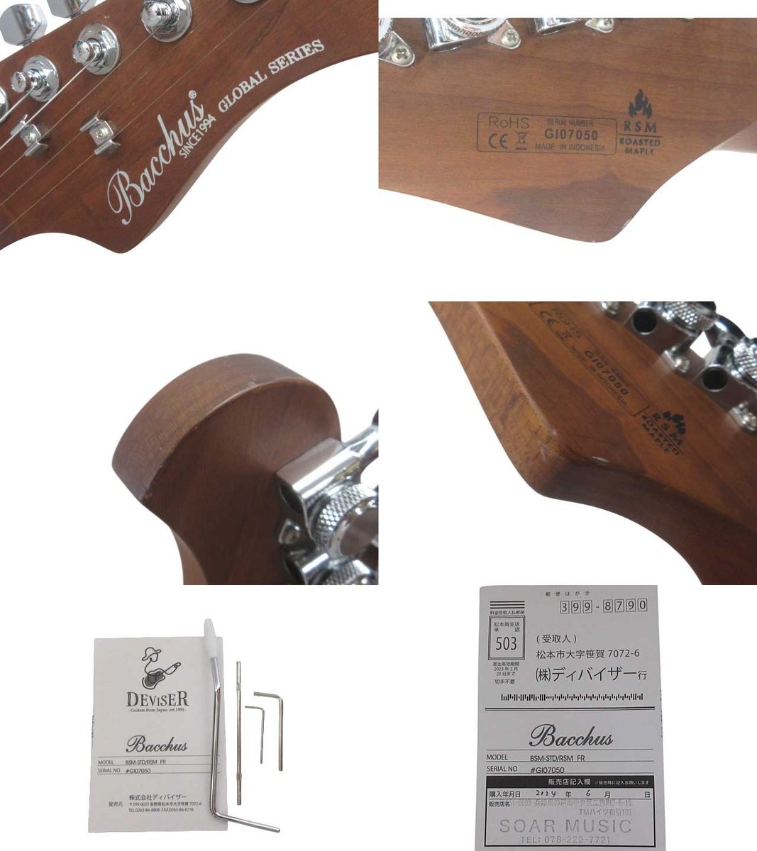 ギター BACCHUS BSM-STD/RSM BSM-STD/RSM (Bacchus / バッカス) エレキギター