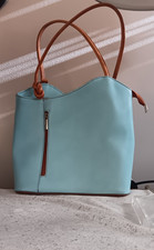 Cross Body Vera Pelle made in Italy 100 Leather purse 7  By 9 1/2  
