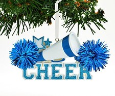 Cheer Blue Personalized Christmas Tree Ornament