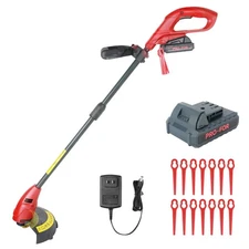 20V Cordless Grass Trimmer and Edger, 9.5" Stringless Weed Wacker with 14 Spa...