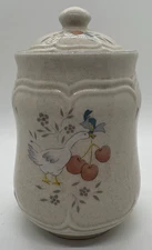 International Marmalade Goose with Cherries Small Canister & Lid-Country Chic