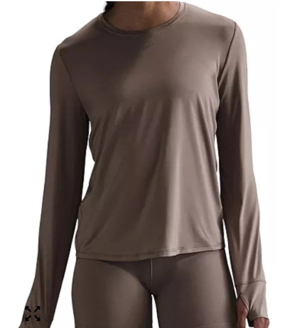 Nike Quick Dry Women Brown Long Sleeve Shirt M