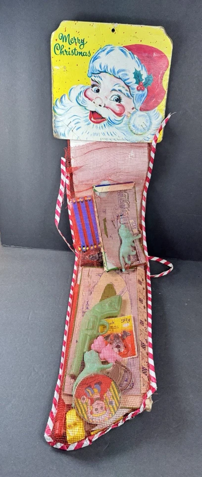 Juego de Medias de Navidad Vintage Años 50 SIN USAR  Foto 2 de 4