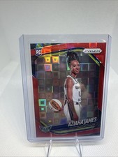 Aziaha James 2025 Panini Prizm WNBA #141  Red Pandora Prizm RC Wings 46/199