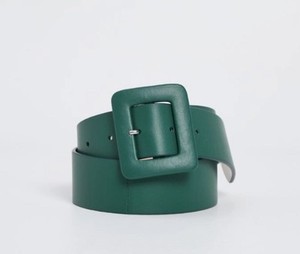 Sportmax Max Mara Teal Blue Leather Wide Sash Belt Oversized Floral Buckle Italy Sportmax Belts for Women for sale | eBay main image 3