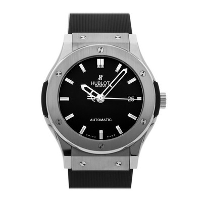 Hublot Classic Fusion Titanium Auto 45mm Black Dial Rubber Strap 511.NX.1170.RX
