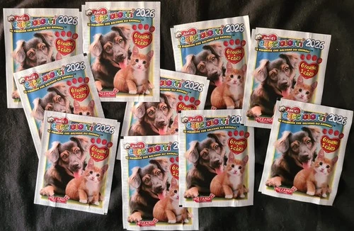 10 sachets of figurines Amici Cucciolotti 2026, Pizzardi Editore