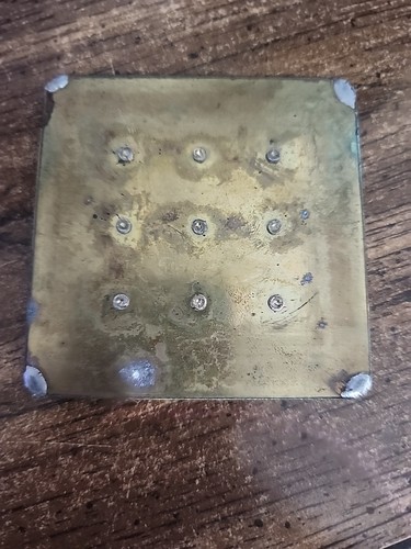 Vintage Brass Number Slide Puzzle Game Brass - Picture 2 of 2