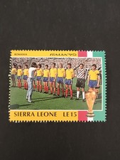 FIFA Italy 90 Team Romania Football World Cup 1990 Sierra Leone Stamp
