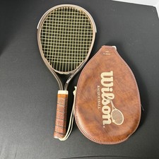 Vintage Wilson Racquetball Racquet Pro Champ With Head Cover Leather Grip Pair 2