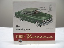 1951 Ford Victoria Car Dealer Sales Brochure Fold Out 1951 Ford Victoria Car Dealer Sales Brochure Fold Out