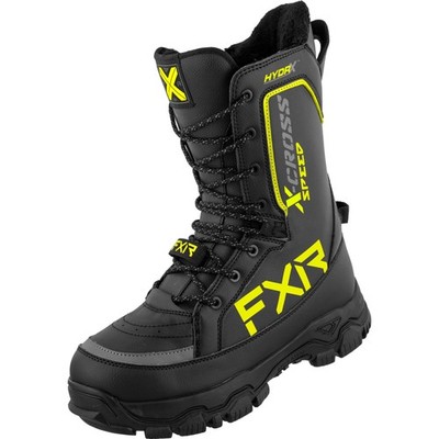 FXR X-Cross Speed Snowmobile Boots Waterproof Winter Insulated Black/HiVis