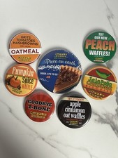 Waffle House Pins Food Themed Lot 7 Buttons, Pumpkin Spice Waffle