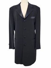 Vintage 90s Vittorio St. Angelo Men's Black Single-Breasted Jacket 