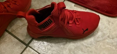 Unisex-Mens Sz8 PUMA Enzo 2 High Risk Red Mesh Athletic Sneakers*Great Condition