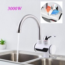 360&deg; Elektrisch LED Wasserhahn Sofort Heizung Durchlauferhitzer 3000W f&uuml;r K&uuml;che