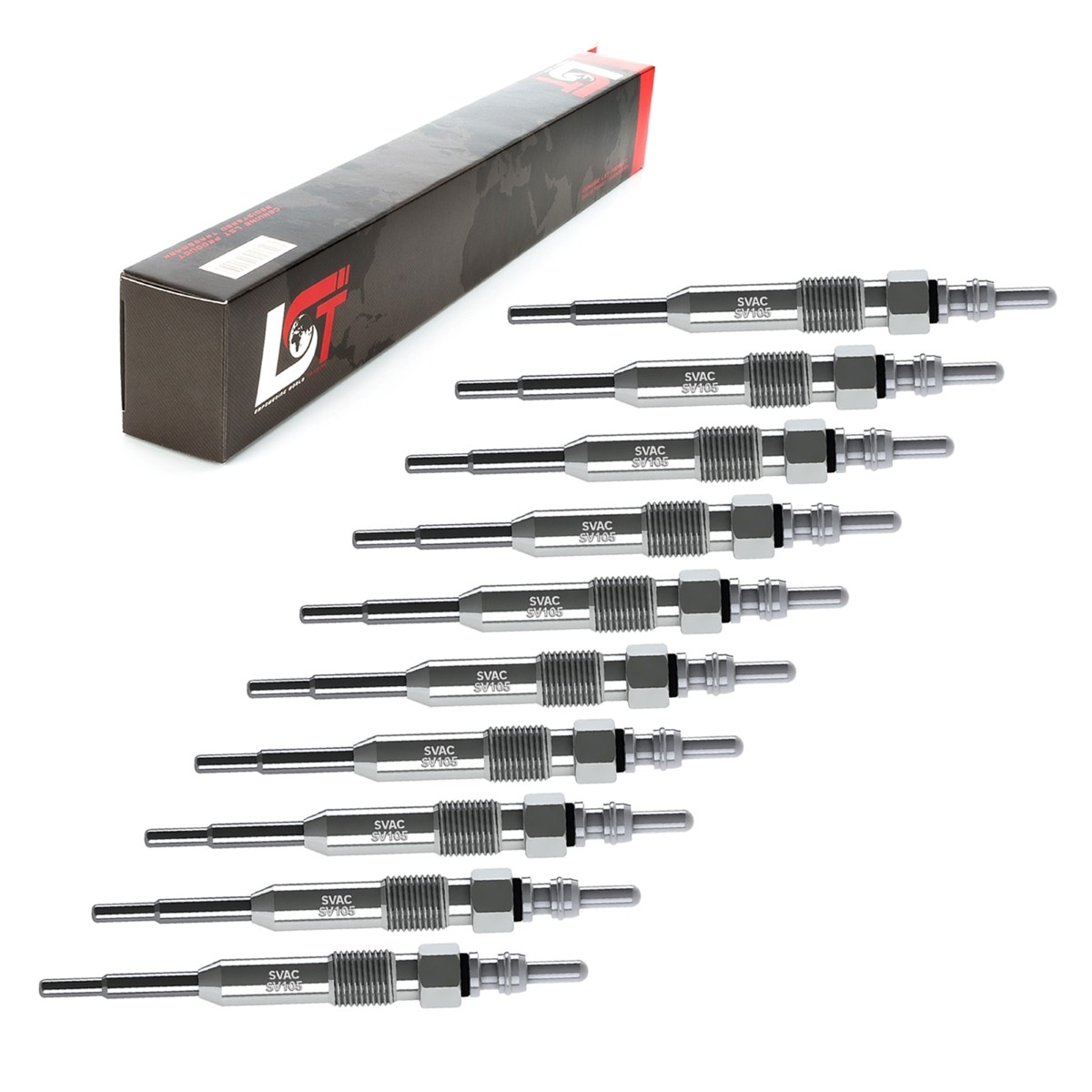 10x Glow Plug Rod Glow Plug 7 Volts for VW TOUAREG 5.0 TDI