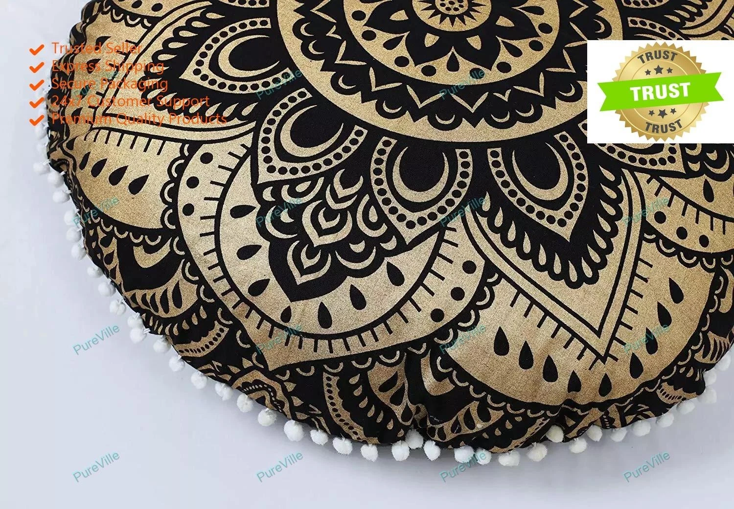 New Home Decor Indian Mandala Pillow Cover Case Handwoven Cushion Room