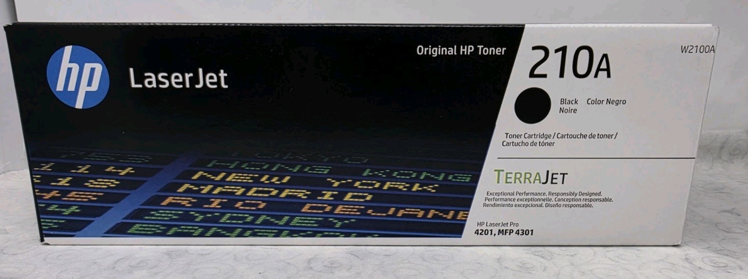 HP 210A Black Original LaserJet Toner Cartridge W2100A - New / Sealed