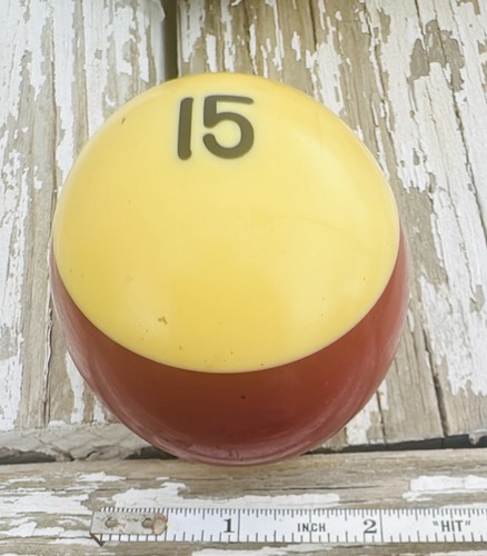 De colección Baquelita Belga Super Premier 15 Bolas Billar Piscina Borgoña Rayas - Imagen 2 de 6