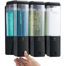 Shampoo and Conditioner Dispenser 3 Chamber No Drill Shampoo Dispenser for Showe