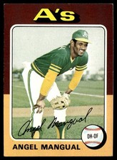1975 Topps Angel Mangual (MK) VG+ Oakland Athletics #452