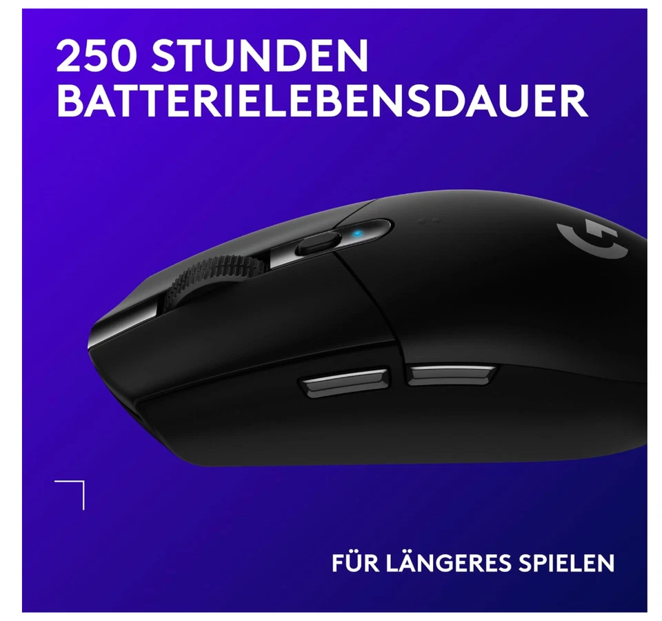 Logitech – G309 Gaming Maus kabellos, HERO 25K, 6 Tasten, PC Mac, schwarz - Bild 4 von 4