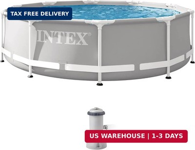 INTEX 26701EH Prism Frame Premium Above Ground Swimming Pool Set: 10ft x 30in -