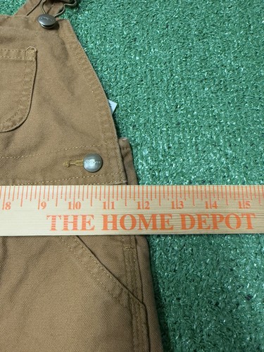 Carhartt Canvas Overalls Youth Boys Size 3T Brown Duck Work Adjustable Workwear - Picture 9 of 12