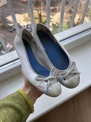Vintage Y2K Puma White Leather Ballet Flats Size EU 36