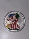 2000 American Eagle Walking Liberty Colorized Painted 1oz Silver Dollar