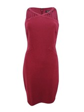 Guess Women's Caged Bodycon Dress (14, Wine)