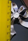 Sterling Stamped: Vintage; 925 Silver 3 Green-1 clear glass handmade bow brooch — photo 3