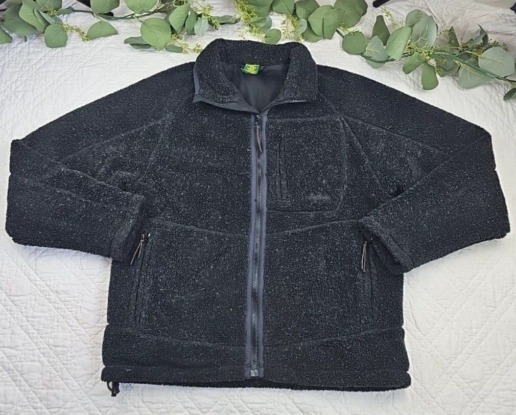 Cabela's Men's Black Fleece Sherpa Full Zip Jacket Size M Regular