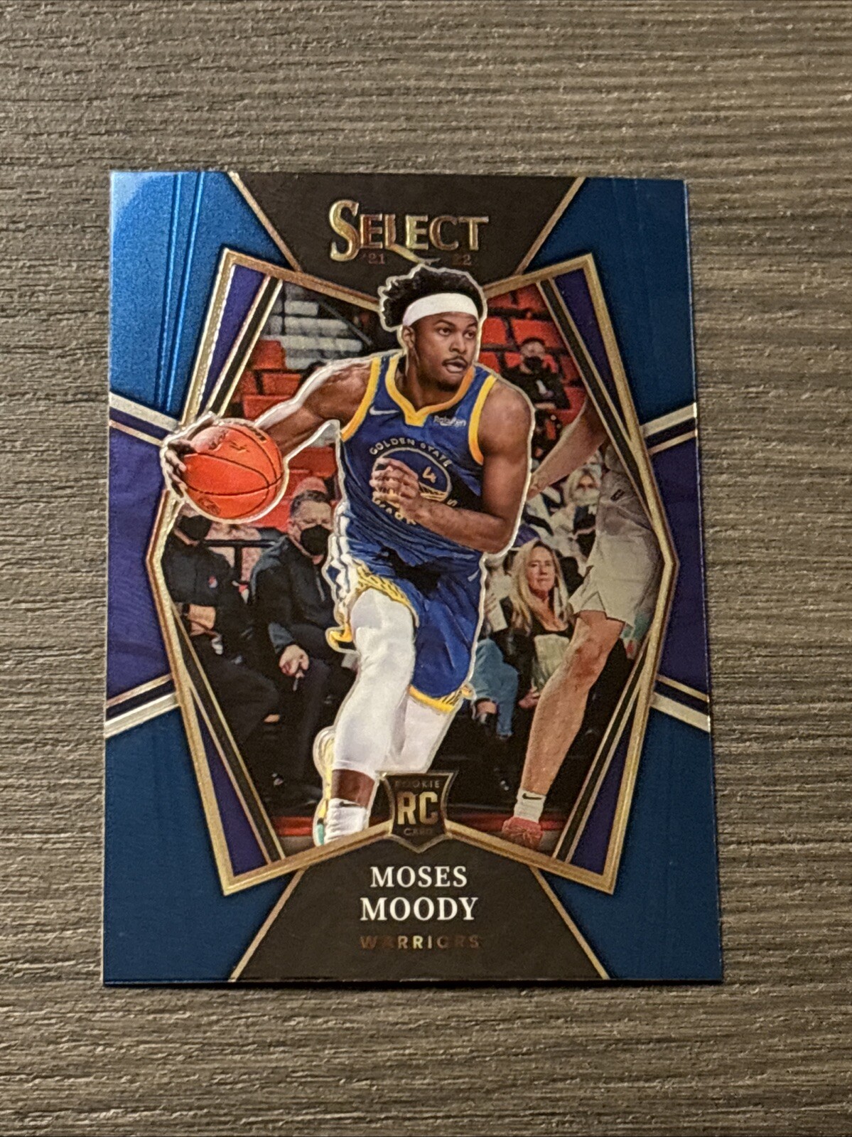 2021-22 Panini Select Basketball Moses Moody Premier Level Silver Prizm RC #187