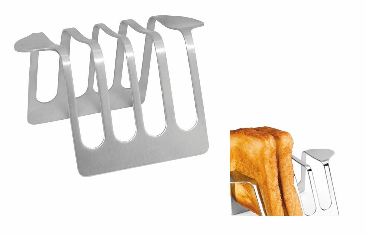 Edelstahl Brotständer Für 3 Scheiben - Toast Halter Im Englischen Stil Für Küchencounter