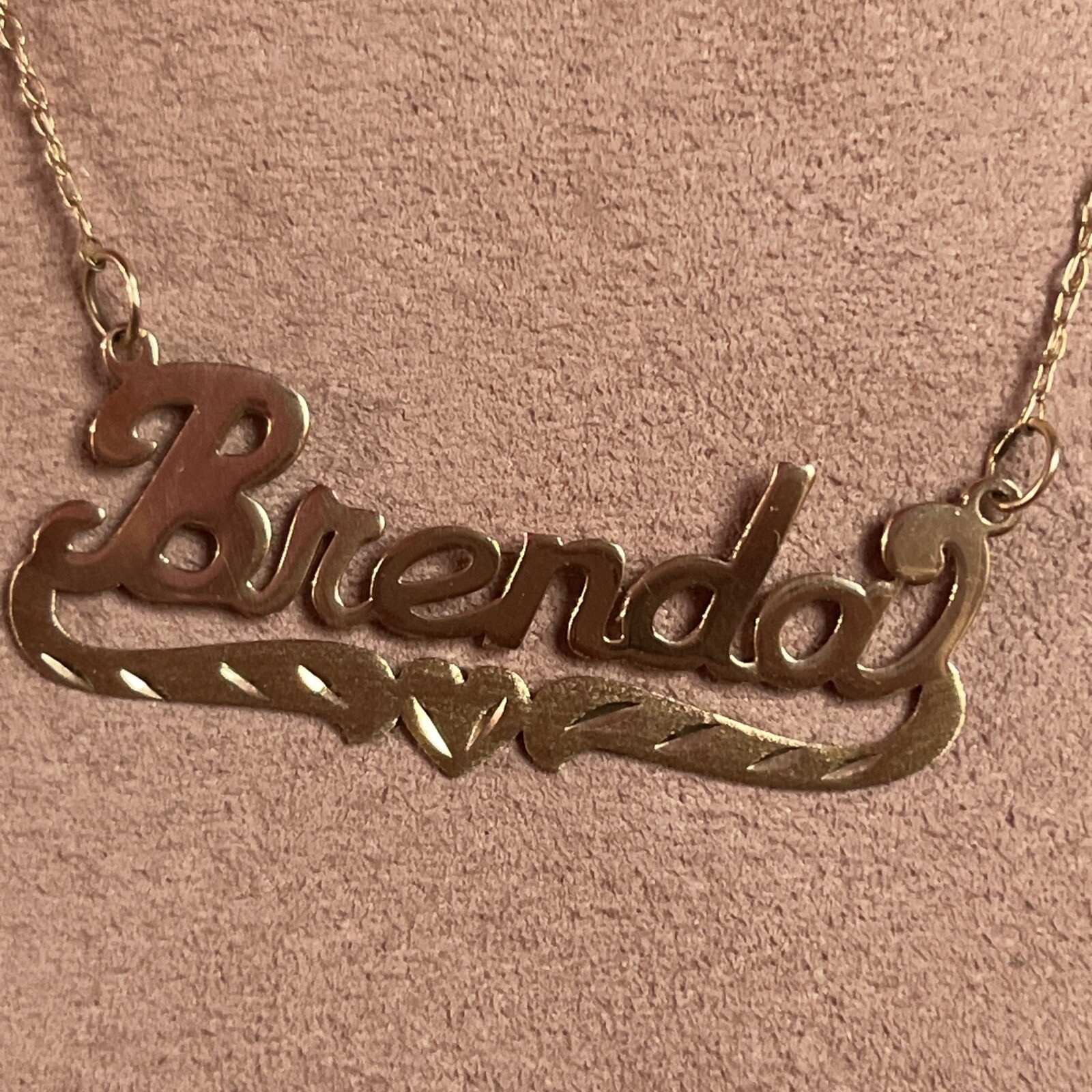 Brenda Necklace Real Gold Personalized 10k Yellow Gold Gem