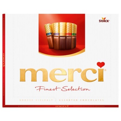 MERCI Assorted Milk Chocolate Finest Selection 8 Flavors Gift Box