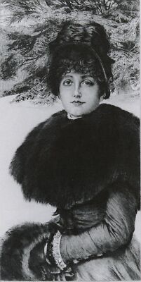 James Tissot Promenade dans la Neige 1880 17''x 22'' Archival Art Print